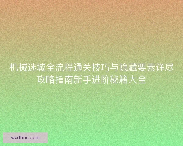 机械迷城全流程通关技巧与隐藏要素详尽攻略指南新手进阶秘籍大全