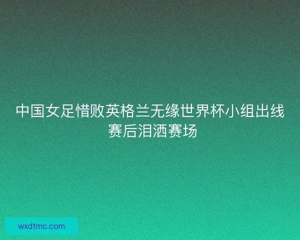 中国女足惜败英格兰无缘世界杯小组出线 赛后泪洒赛场 中国女足惜败英格兰无缘世界杯小组出线 赛后泪洒赛场